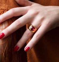 Wos Red Amore Ring Guld